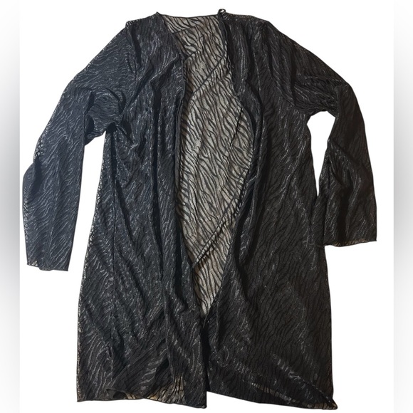 Black Sheer Swim Coverup - Picture 1 of 3